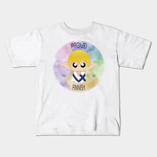 Proud to be Finnish (Sleepy Forest Creatures) Kids T-Shirt